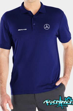 Playera tipo polo azul marino Mercedes-Benz AMG