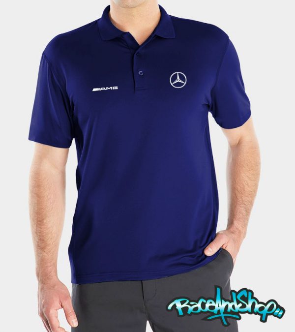 Playera tipo polo azul marino Mercedes-Benz AMG