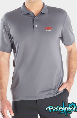 Playera tipo polo gris Audi Logo