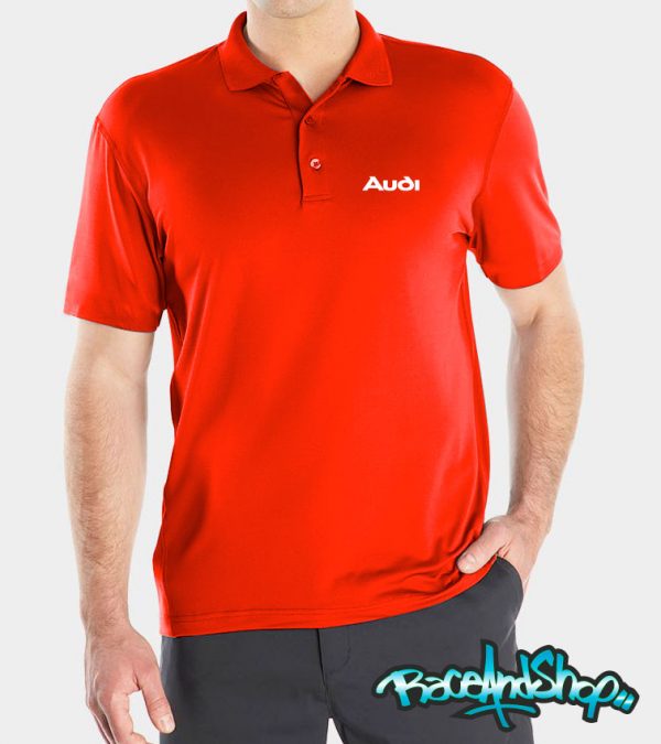 Playera tipo polo roja Audi