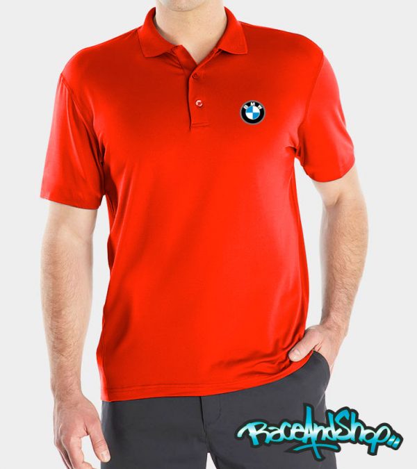 Playera tipo polo roja BMW Logo