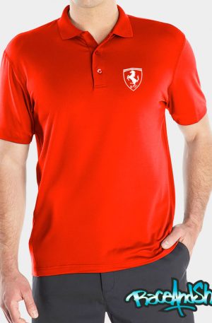 Playera tipo polo roja Ferrari