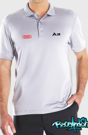 Playera tipo polo blanca Audi Aros A3