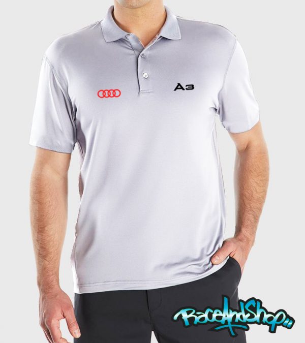 Playera tipo polo blanca Audi Aros A3