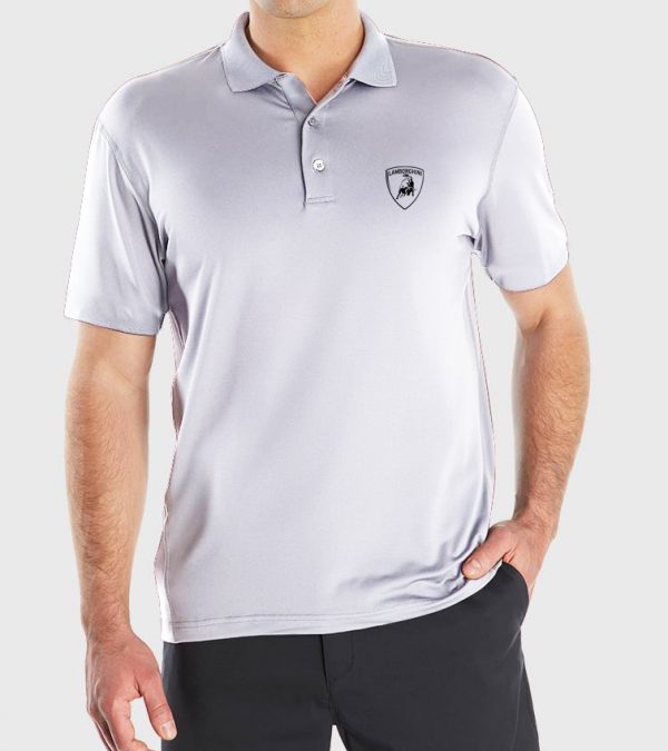 Playera tipo polo blanca Lamborghini Logo