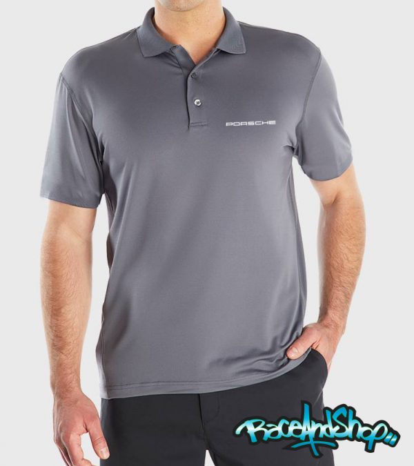 Playera tipo polo gris Porsche