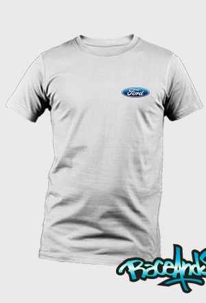 Playera cuello redondo blanca Ford Logo