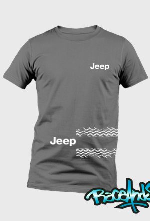 Playera cuello redondo gris Jeep Road