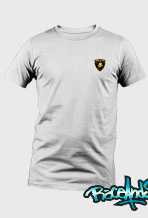 Playera cuello redondo blanca Lamborghini