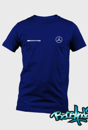 Playera cuello redondo azul marino Mercedes Benz AMG