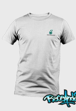 Playera cuello redondo blanca Petronas