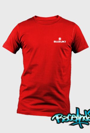 Playera cuello redondo roja Suzuki