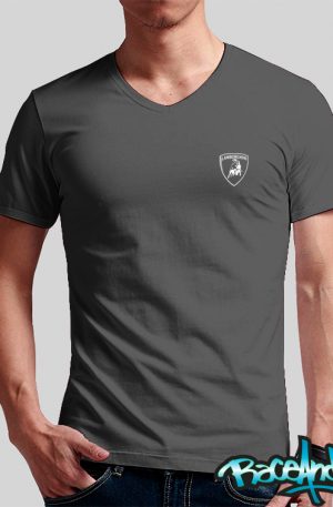 Playera cuello v gris Lamborghini