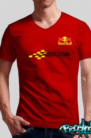 Playera cuello v roja Red Bull Formula