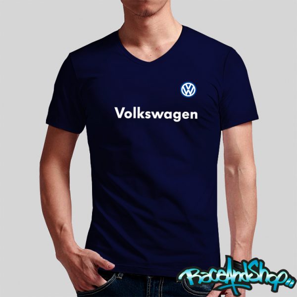 Playera cuello v azul marino Volkswagen Vw