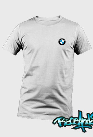 Playera cuello redondo blanca BMW Logo