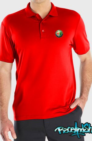 Playera cuello v roja Alfa Romeo 1982