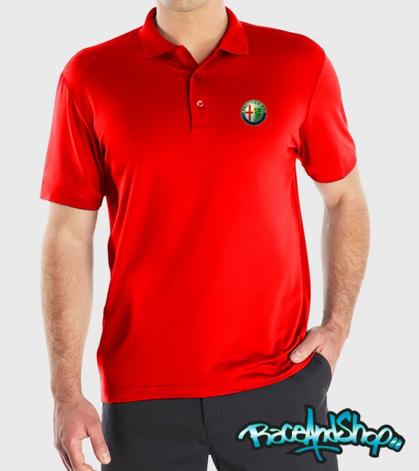 Playera cuello v roja Alfa Romeo 1982