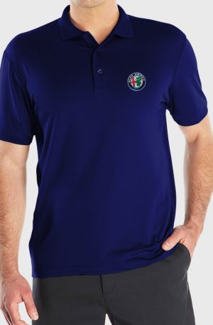 Playera tipo polo azul marino Alfa Romeo Logo