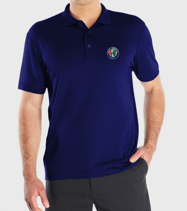 Playera tipo polo azul marino Alfa Romeo Logo