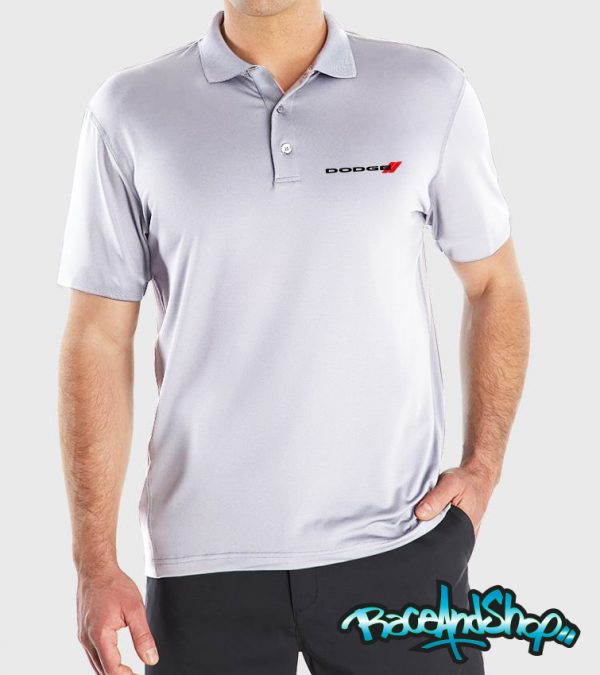 Playera tipo polo blanca Dodge