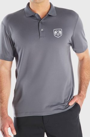 Playera tipo polo gris Dodge Logo