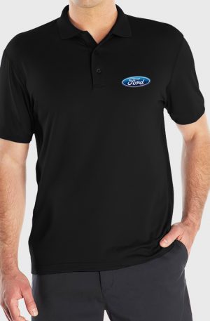 Playera tipo polo negra Ford Logo