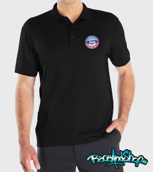 Playera tipo polo negra Jeep Americas