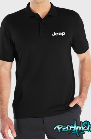 Playera tipo polo negra Jeep