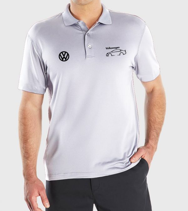 Playera tipo polo blanca VW Car