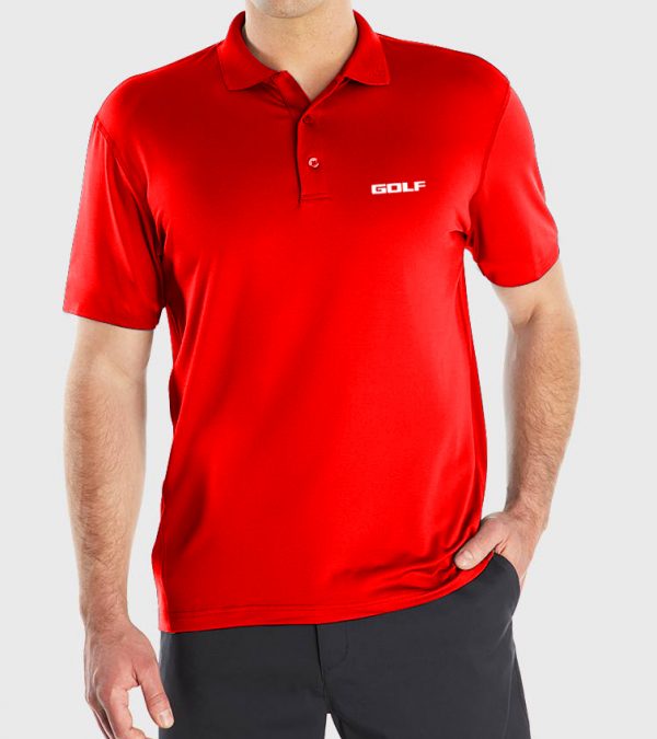 Playera tipo polo roja VW Golf