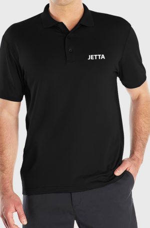 Playera tipo polo negra Jetta