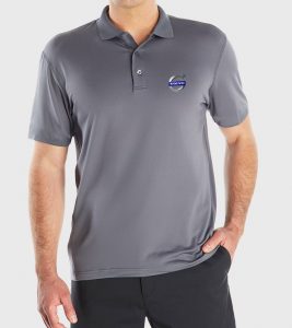 Playera tipo polo gris Volvo Logo