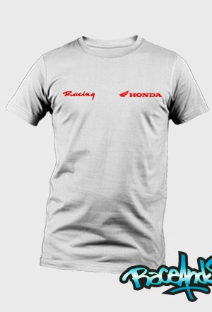 Playera cuello redondo blanca Honda Racing