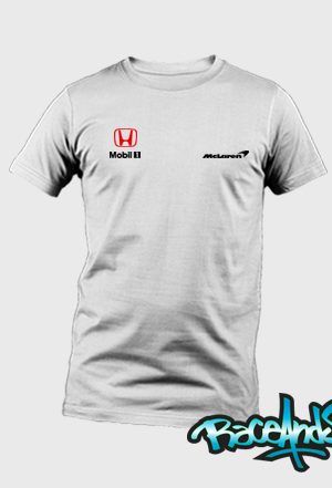 Playera cuello redondo blanca Honda Mobil