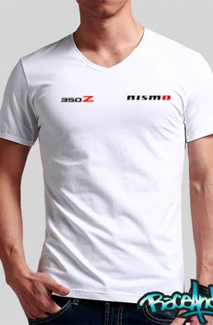 Playera cuello v blanca Nissan Nismo 350Z