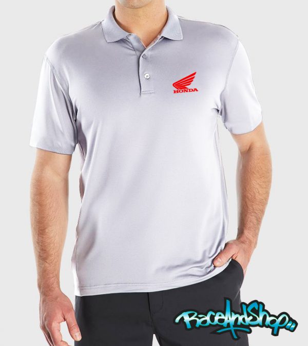 Playera tipo polo blanca Honda Wing