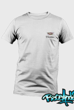 Playera cuello redondo blanca Cadillac