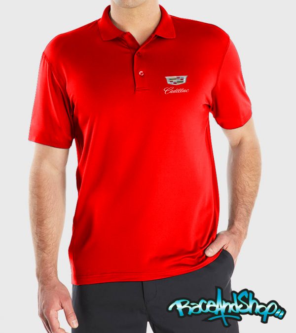 Playera tipo polo roja Cadillac