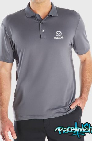 Playera tipo polo gris Mazda 2