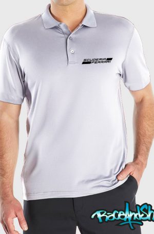 Playera tipo polo blanca Scuderia Ferrari