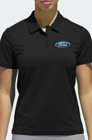 Playera tipo polo negra Ford Logo