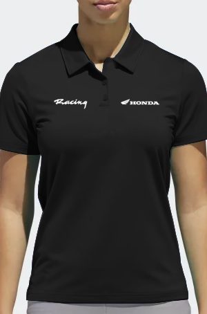 Playera tipo polo negra Honda Racing