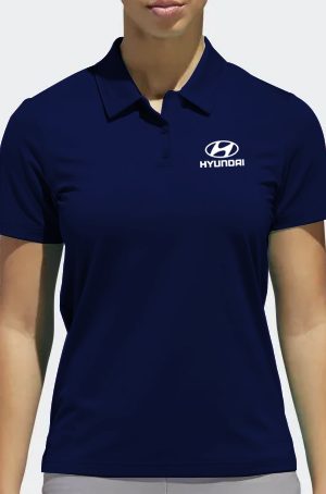 Playera tipo polo azul marino Hyundai