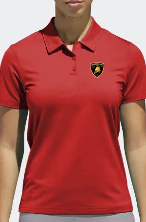 Playera tipo polo roja Lamborghini Logo