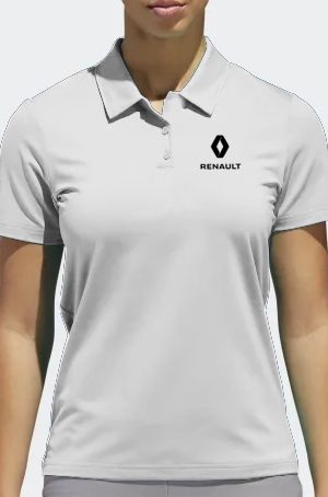 Playera tipo polo blanca Renault