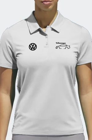 Playera tipo polo blanca Volkswagen Car