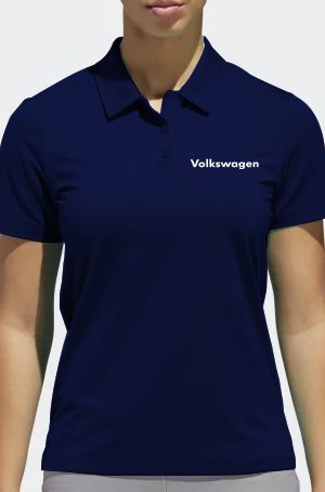 Playera tipo polo azul marino Volkswagen Letras