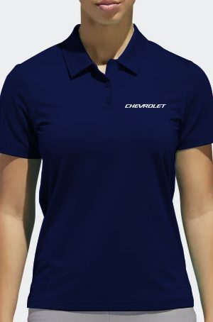 Playera tipo polo azul marino Chevrolet Letras