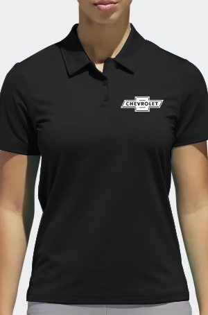 Playera tipo polo negra Chevrolet